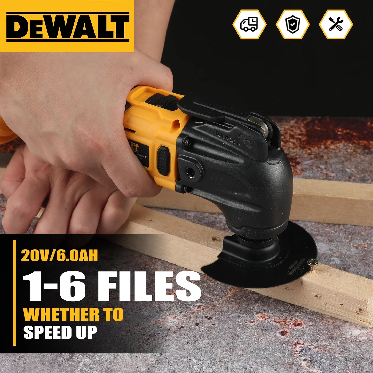 Sculă multifuncțională DEWALT fără perii, cu eliberare rapidă – Mașină electrică reîncărcabilă pentru tăiere și prelucrare de precizie