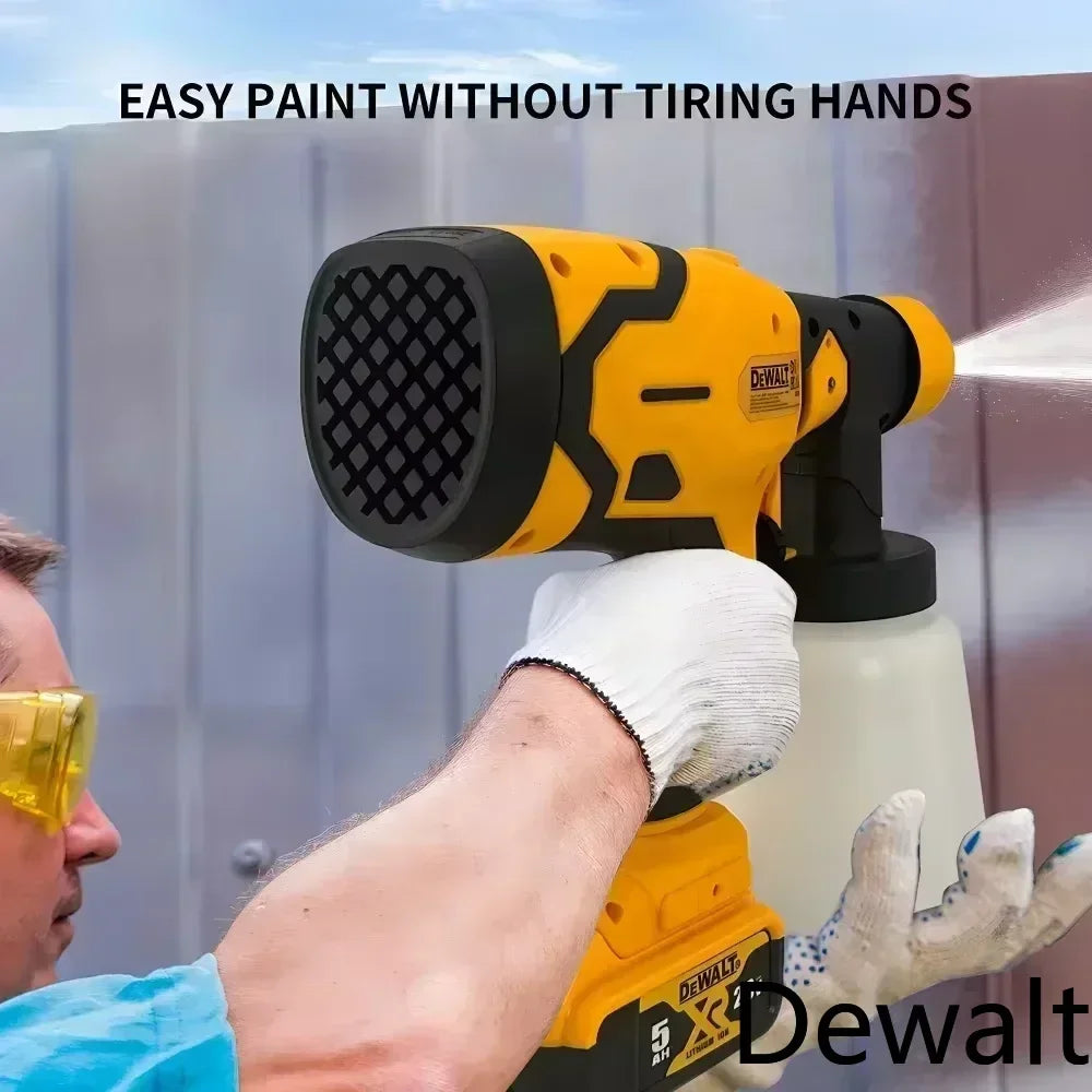 Pistol de vopsit electric fără fir DEWALT 800ML – Pulverizator portabil de vopsea cu putere ridicată, ideal pentru automobile și mobilier, compatibil cu bateriile DEWALT.