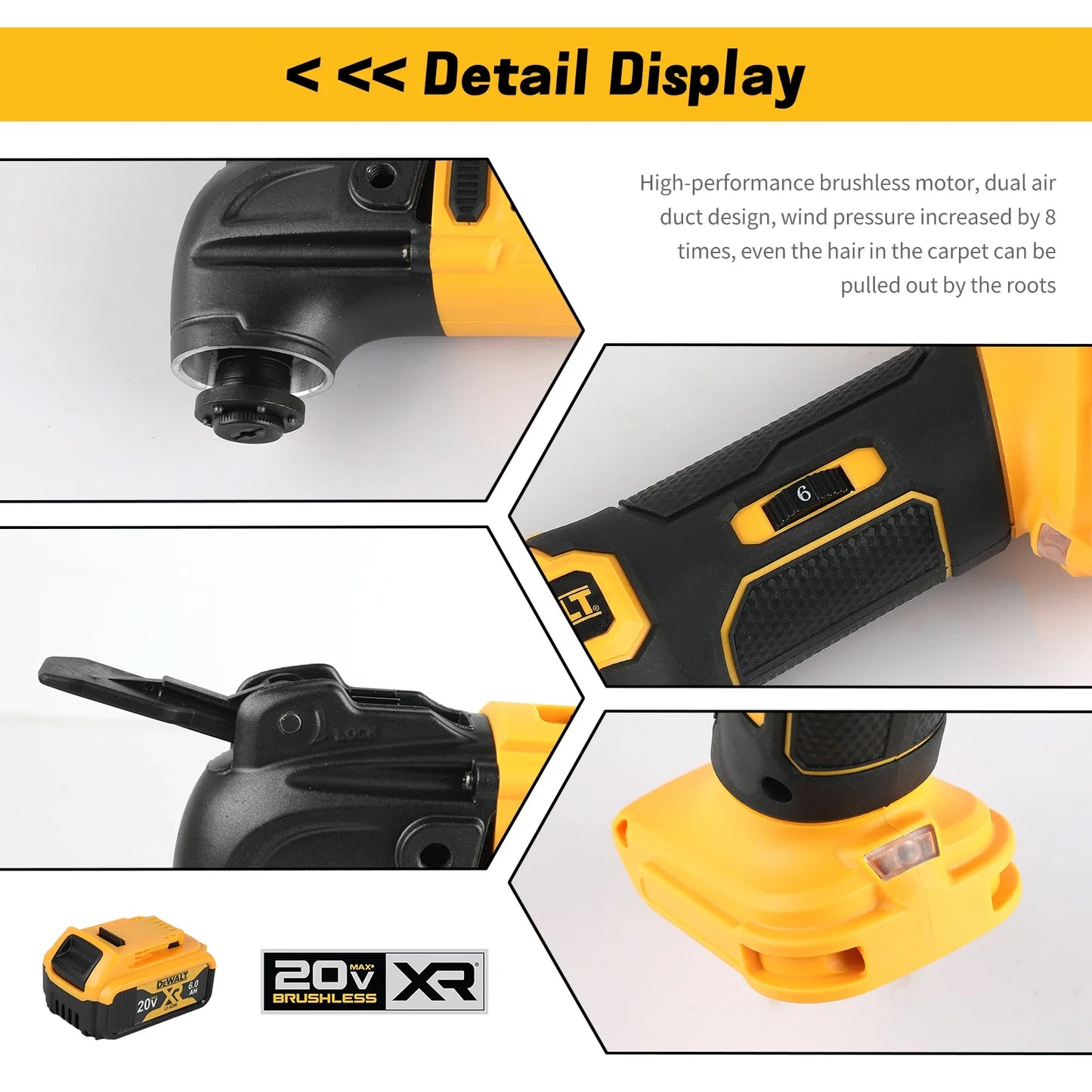 Sculă multifuncțională DEWALT fără perii, cu eliberare rapidă – Mașină electrică reîncărcabilă pentru tăiere și prelucrare de precizie